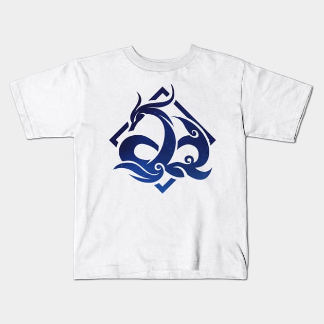 Genshin Impact Neuvillette Emblem - Constellation Kids T-Shirt by GachaSlave